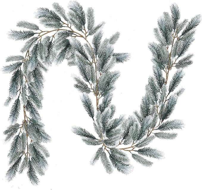 Amazon.com: DearHouse 6Ft Artificial Christmas Pine Garland Winter Greenery Garland for Holiday S... | Amazon (US)
