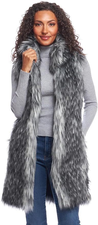 Fabulous-Furs Donna Salyers Frosted Faux Fur Stroller Vest | Amazon (US)
