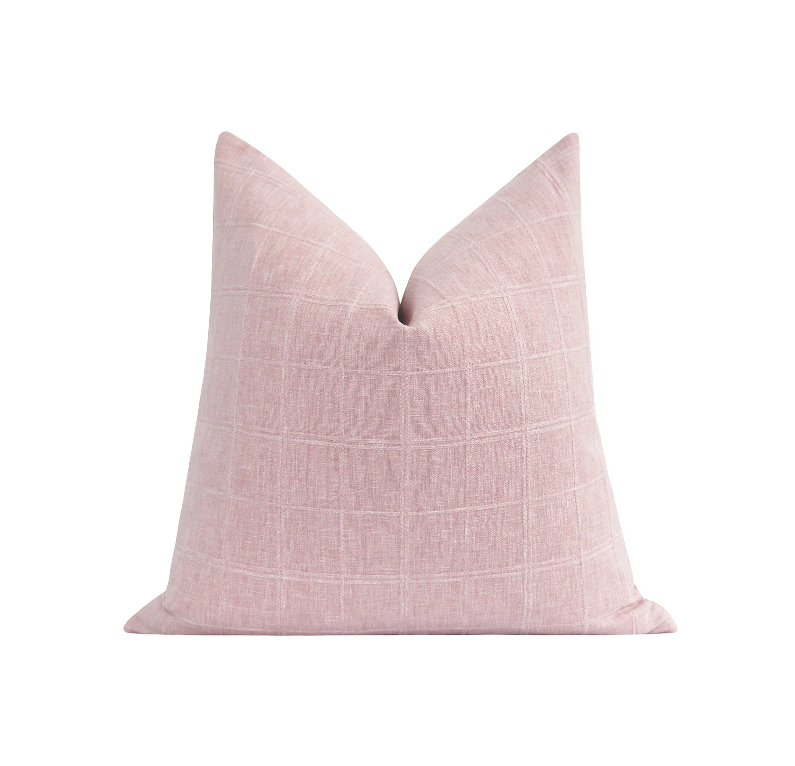 Cameo Pink Pillow Cover Plaid Pillow Cover Nursery Décor - Etsy | Etsy (US)