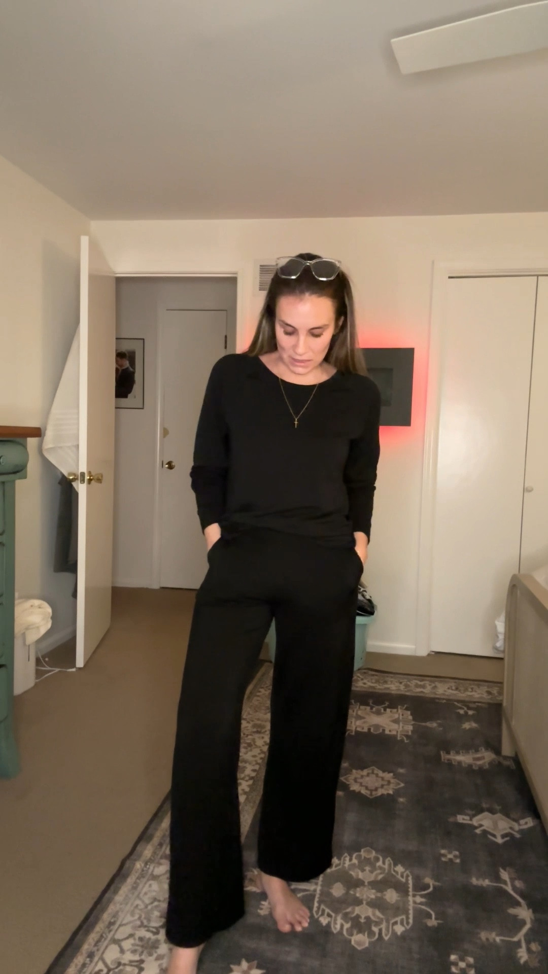 Softest outfit ever from Lou & Grey at LOFT. Wearing size XS in wide leg pants and sweatshirt. Both are so soft and comfy. Nicest loungewear ever  

#LTKfit #LTKFind #LTKunder100