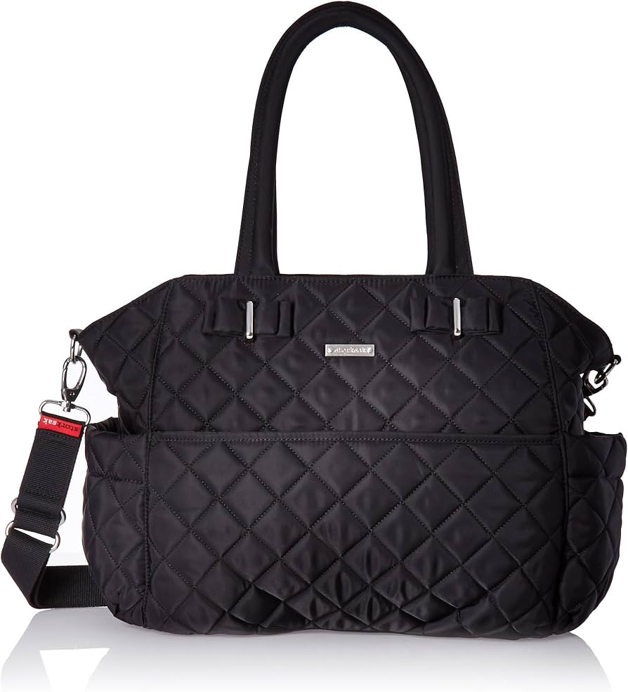 Storksak Bobby Quilted Shoulder Bag Diaper Bag, Black | Amazon (US)