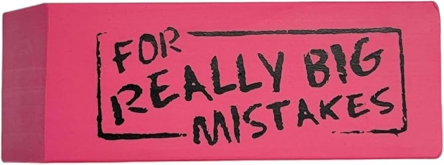 Rhode Island Novelty Jumbo Big Mistake Wedge Eraser, One Per Order | Amazon (US)
