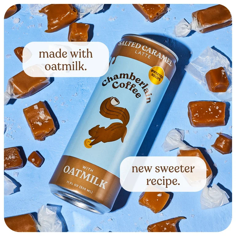 Chamberlain Coffee Salted Caramel Oat Milk Latte, 11 fl oz Can (Shelf Stable) | Walmart (US)