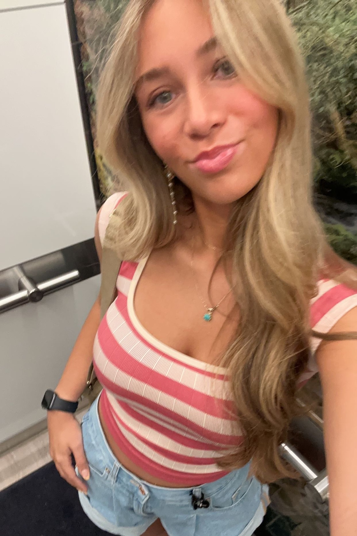 Jean shorts, little striped tops

#LTKStyleTip