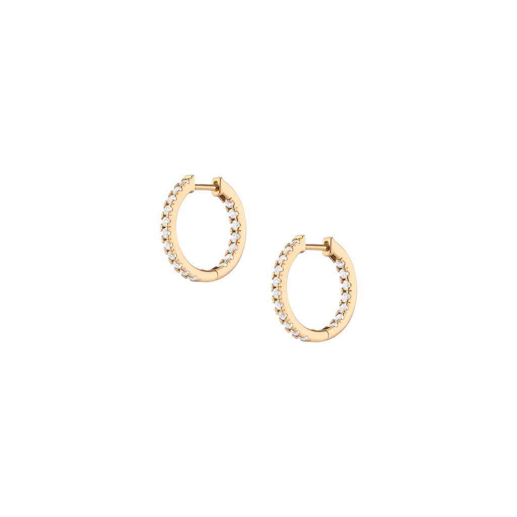 Lab Grown White Sapphire Hoop Earrings | AUrate New York