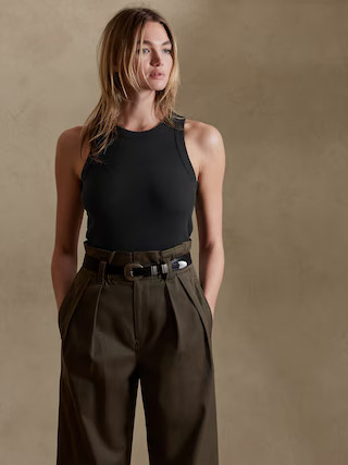 Fitted Ribbed Tank | Banana Republic (US)