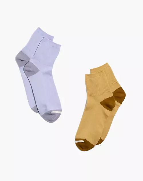 Two-Pack Colorblock Ankle Socks | Madewell