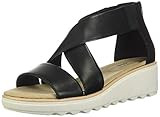 Amazon.com | Clarks Girls Ankle Strap Sandals, Black Black Leather Black Leather, 5 Big Kid | San... | Amazon (US)