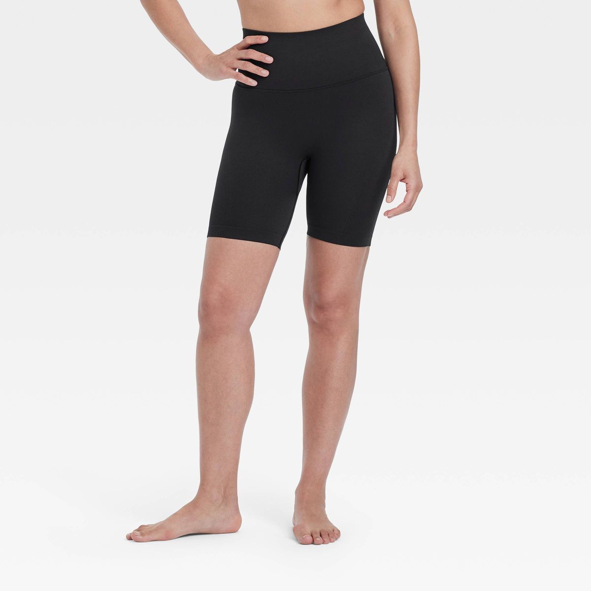 Women's Seamless High-Rise Rib Bike Shorts 6" - All In Motion™ | Target