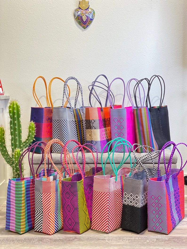 Oaxaca Handwoven Bag  Plastic Tote  Mexican Plastic Tote  | Etsy | Etsy (US)