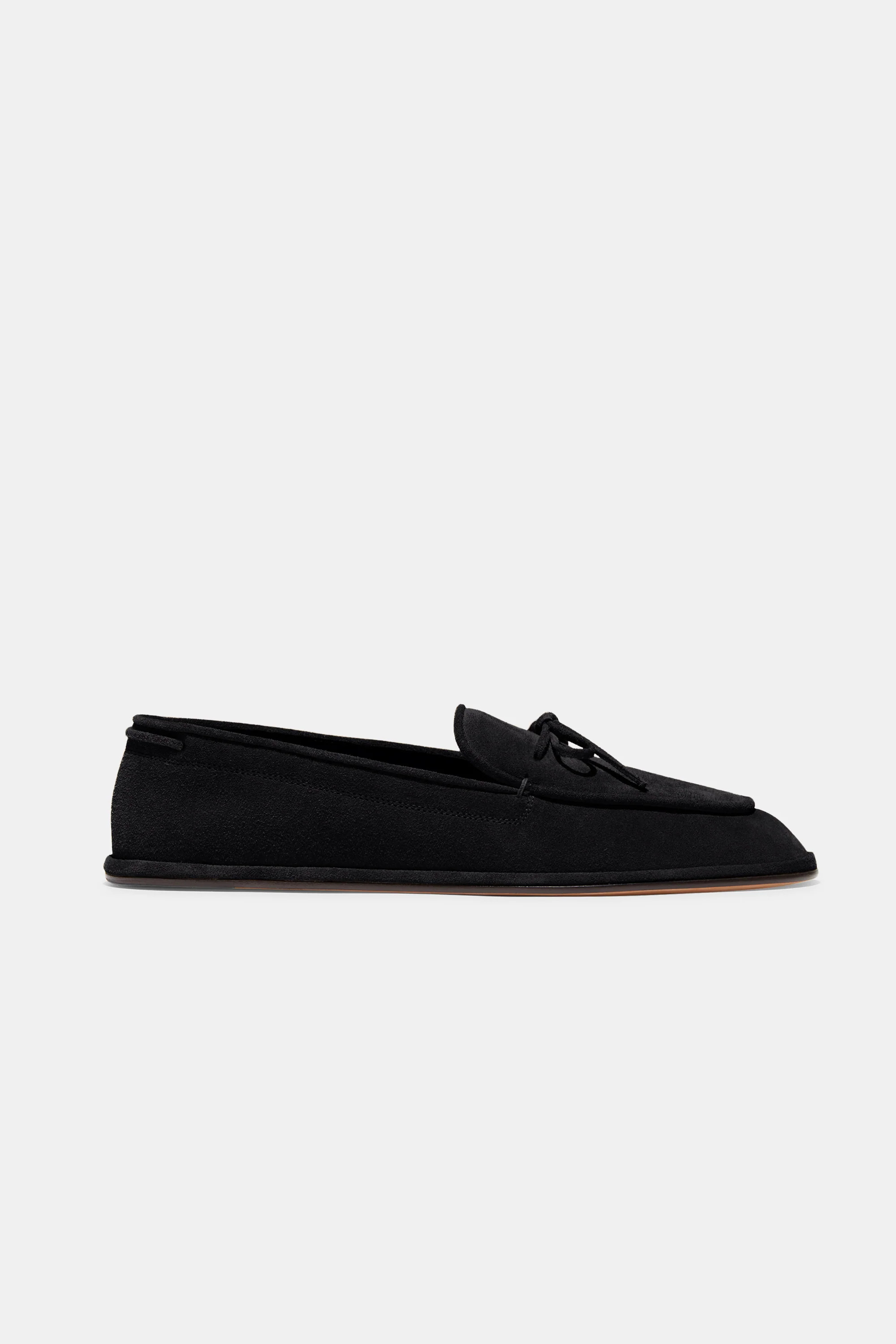 Parker Moccasin in Black Suede | Emme Parsons
