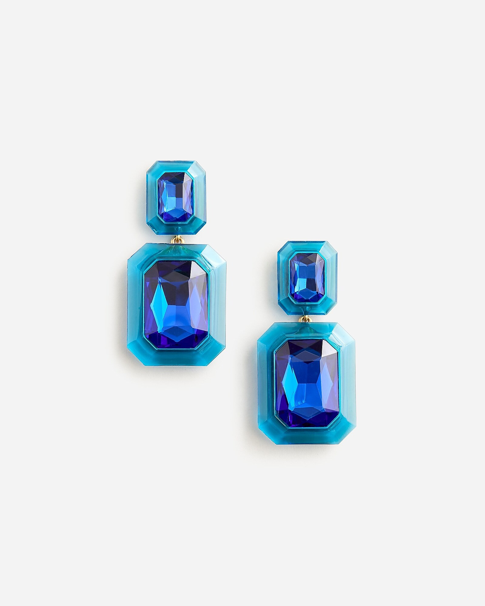 Oversized faceted-crystal drop earrings | J. Crew US