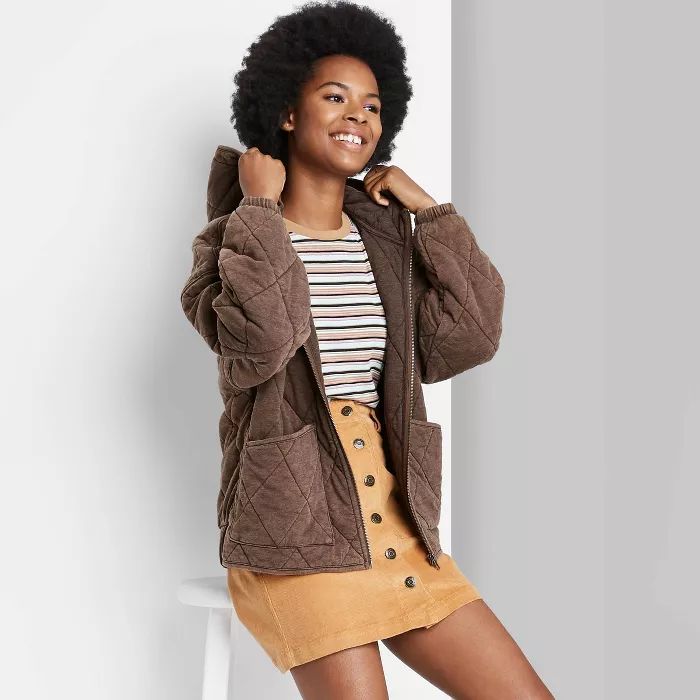 Women's Hooded Quilted Jacket - Wild Fable™ | Target