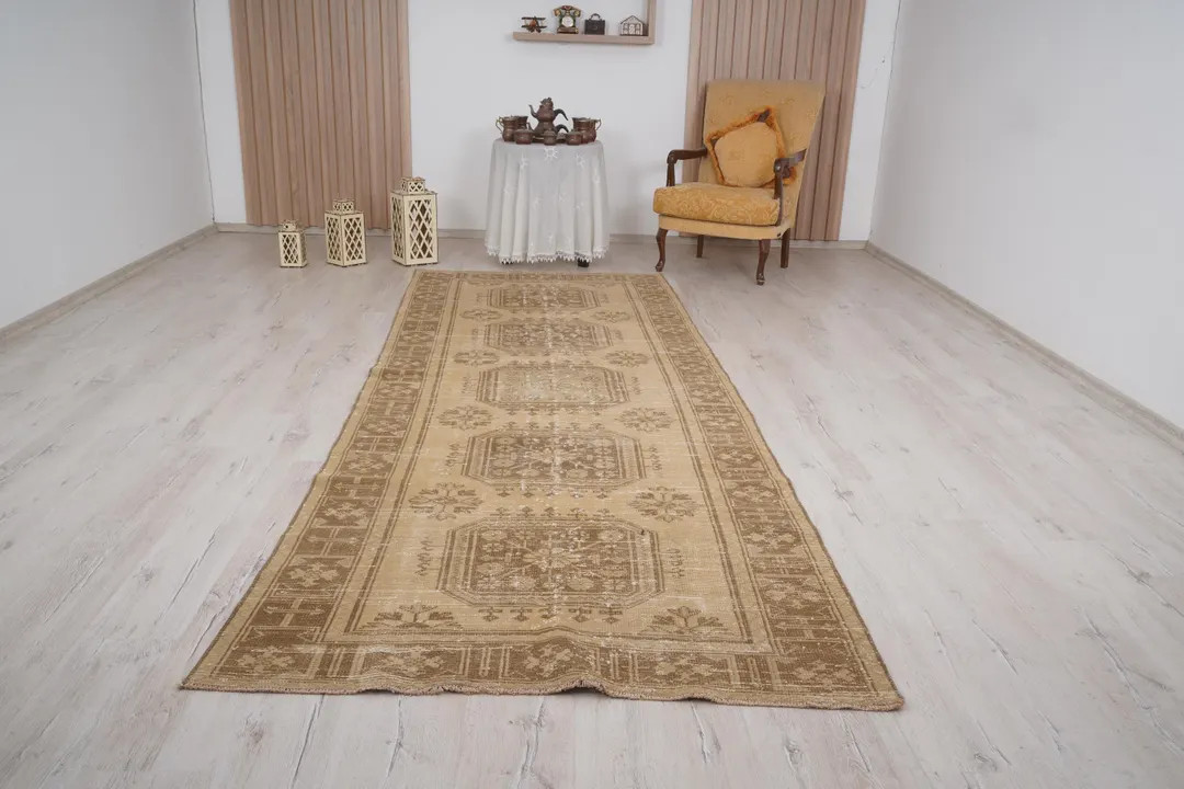 4x11 rug, oushak runner, vintage runner rug, 4x11 turkish runner, wool runner rug,hallway,muted o... | Etsy (US)