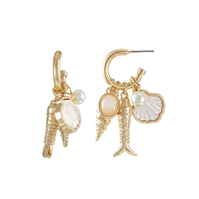 Time and Tru Goldtone Coast Charm Earrings, 1 Pair | Walmart (US)