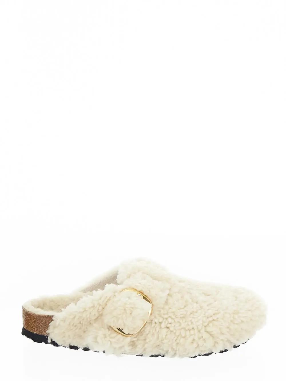 Birkenstock Boston Big Buckle Teddy Shoes | Italist.com US