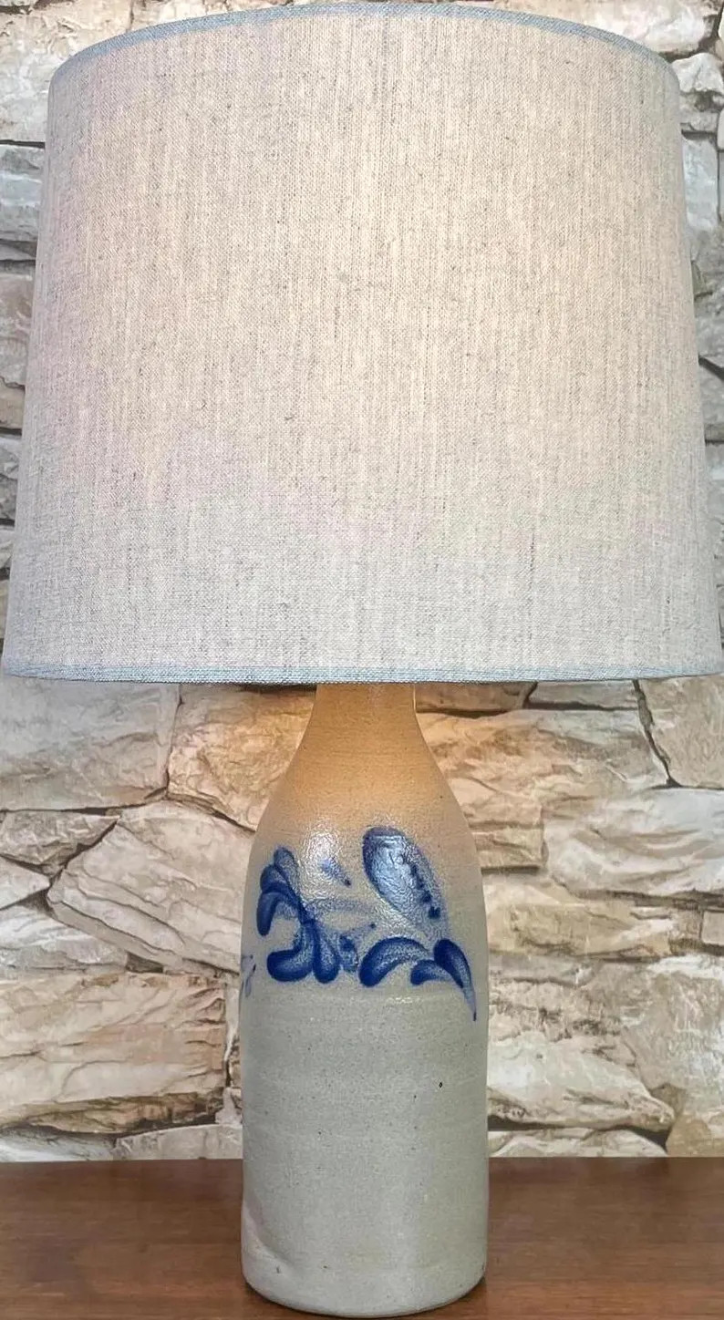 Vintagerowe Pottery Worksdecorative Stoneware ACCENT LAMP BASE With Flower Design W/O Shade Colle... | Etsy (US)