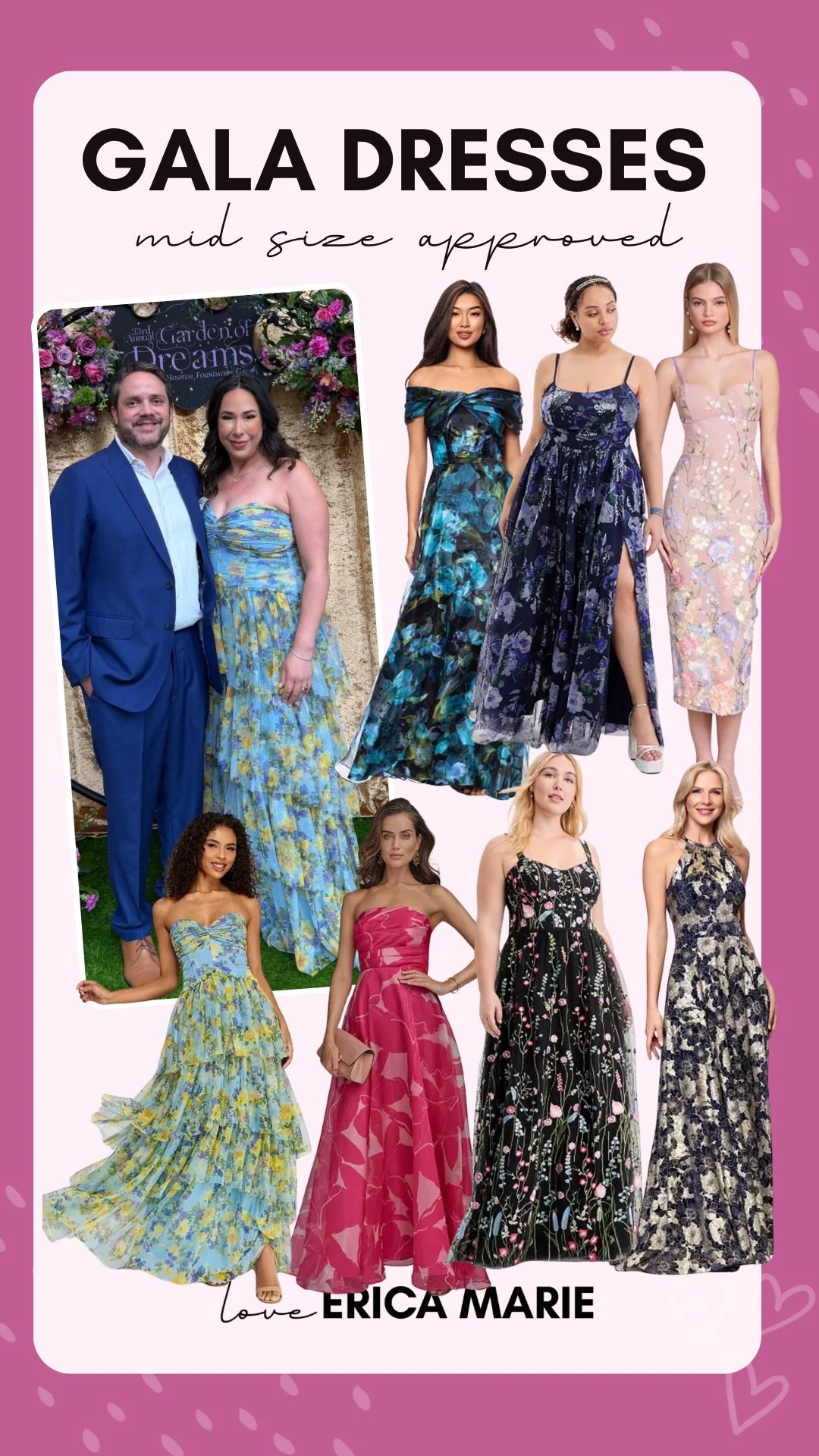 Gala, formal wedding, prom…. These dresses are my favorites for a more formal springtime event. I wore this flowy blue/green floral dress to a gala and felt beautiful! I cannot tell you the last time I went to a gala and was stressing about finding a dress, but this was completely midsize approved. 
Formal spring dresses, floral chiffon springtime dresses, midsize flowy dresses for formal event 

#LTKSeasonal #LTKOver40 #LTKMidsize
