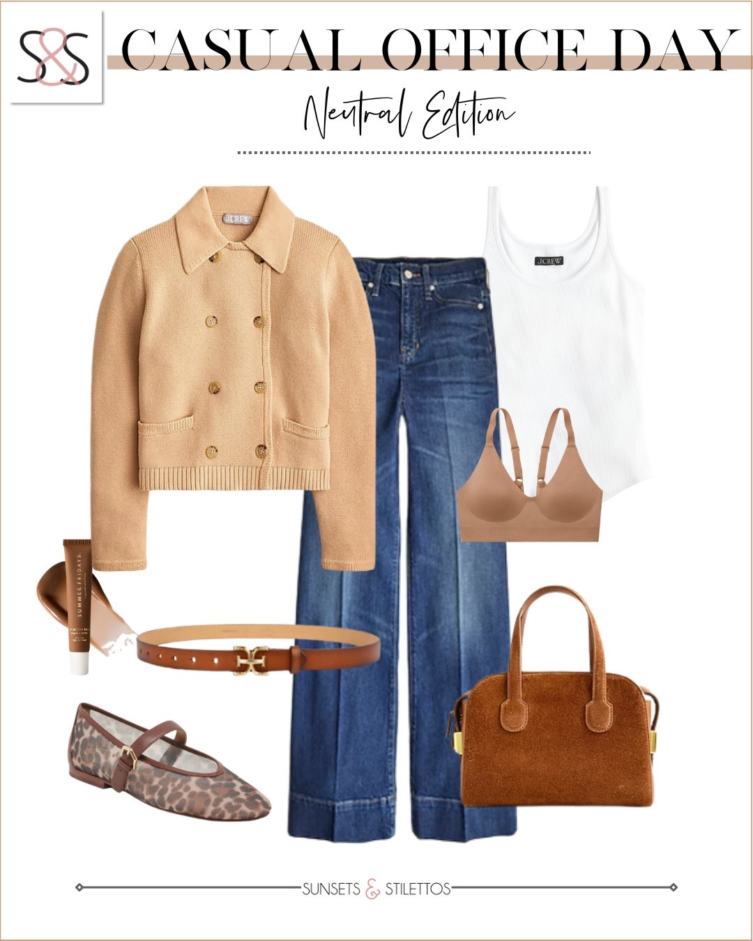 A sweater cardigan with denim jeans is a dream work outfit for the office this spring! Dress it up with Mary Jane flats! 

Sunsets and Stilettos, workwear, elevated capsule wardrobe 

#LTKWorkwear #LTKOver40 #LTKStyleTip