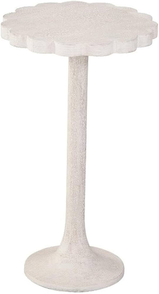 Bassett Mirror Company Keiran Accent Table in White Washed Wood | Amazon (US)