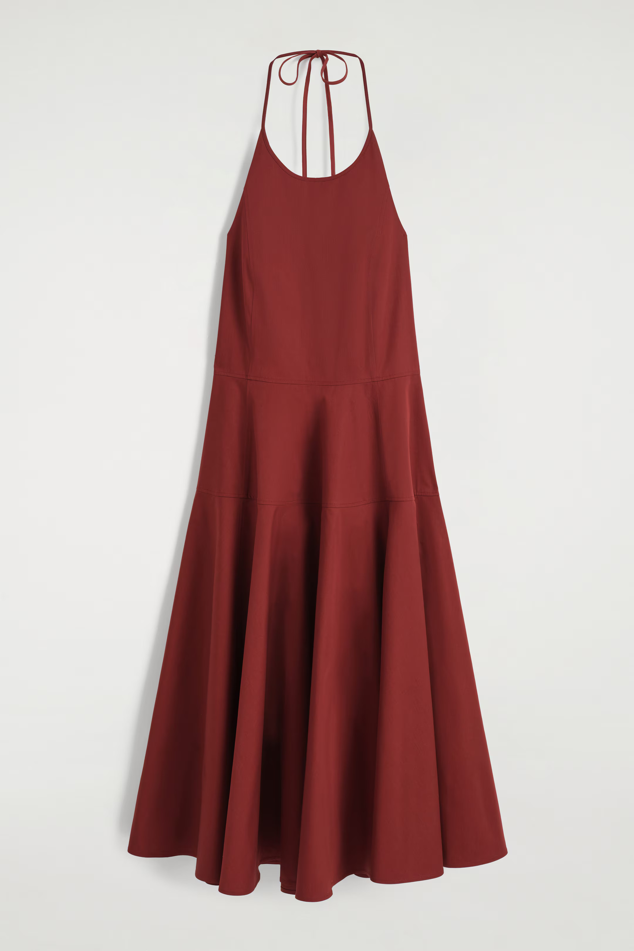 PIMA COTTON HALTERNECK DRESS - RED | COS (EU)