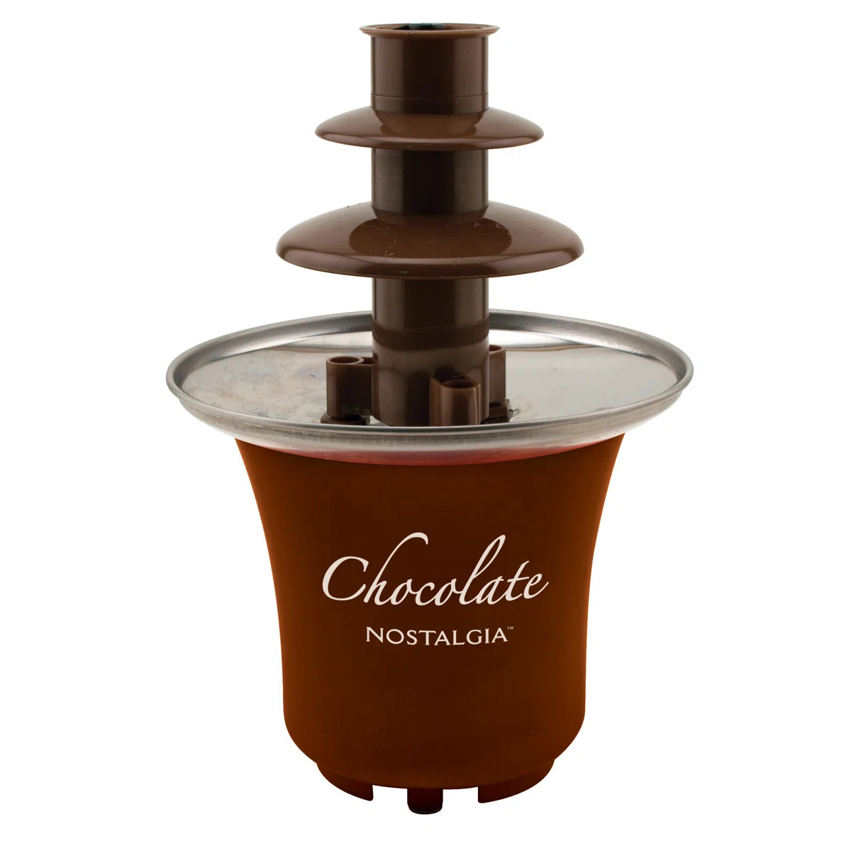 Nostalgia 8-Ounce Chocolate Fondue Fountain, Half-Pound Capacity, Easy to Assemble 3-Tiers, Perfe... | Wayfair North America