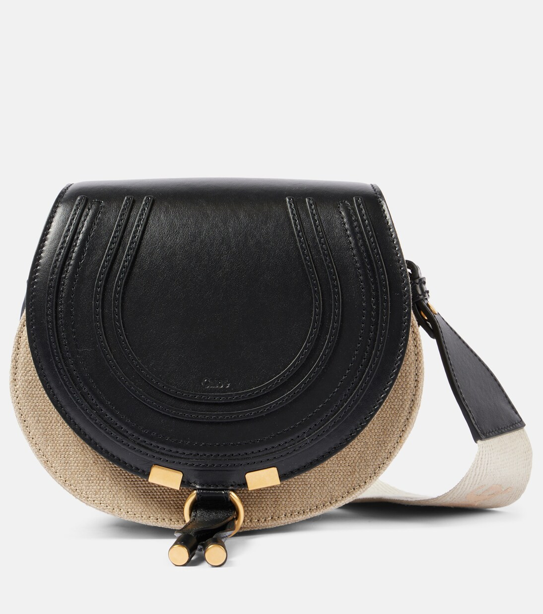 Marcie Small leather and canvas crossbody bag | Mytheresa (US/CA)