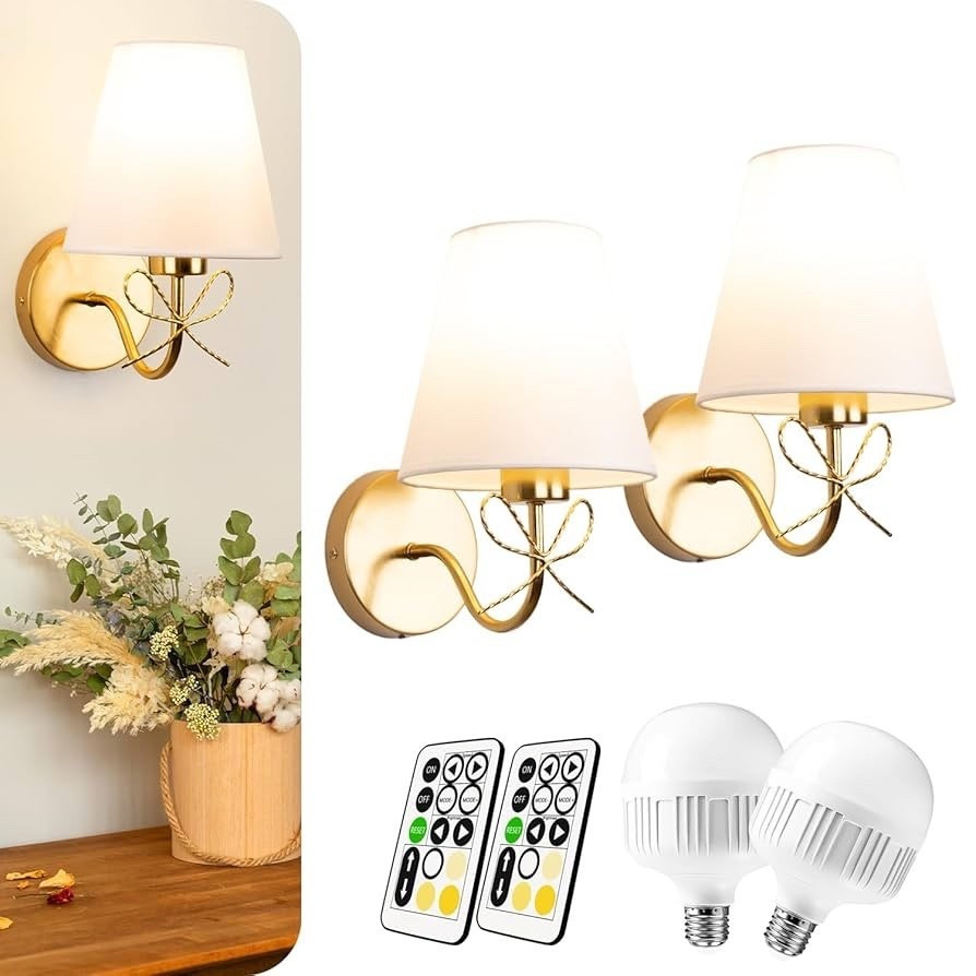 Obsessed with these wireless light fixtures! 💡 They come with a remote for easy control and the sweetest bow detail 🎀 — the perfect mix of convenience + charm for your home decor!

#LTKStyleTip #LTKHome #LTKFallSale