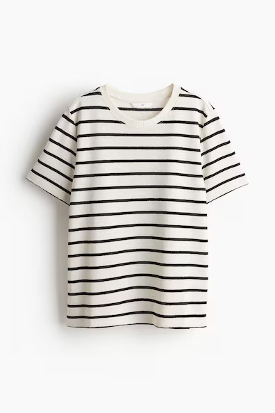 H & M - T-Shirt aus Feinstrick - Schwarz - Damen | H&M (DE, AT, CH, NL, FI)