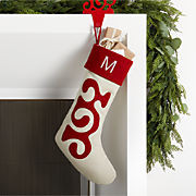 Wool "Joy" Personalized Christmas Stocking by Lucia Eames + Reviews | Crate & Barrel | Crate & Barrel