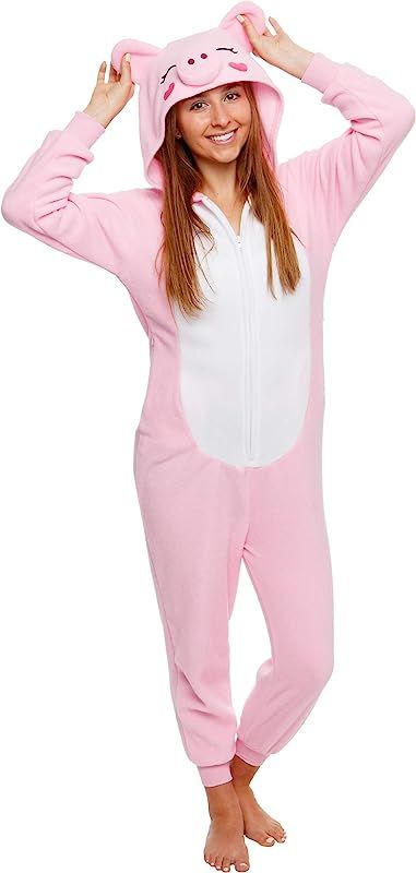 Slim Fit Adult Onesie - Animal Halloween Costume - Plush Fruit One Piece Cosplay Suit for Women and  | Amazon (US)