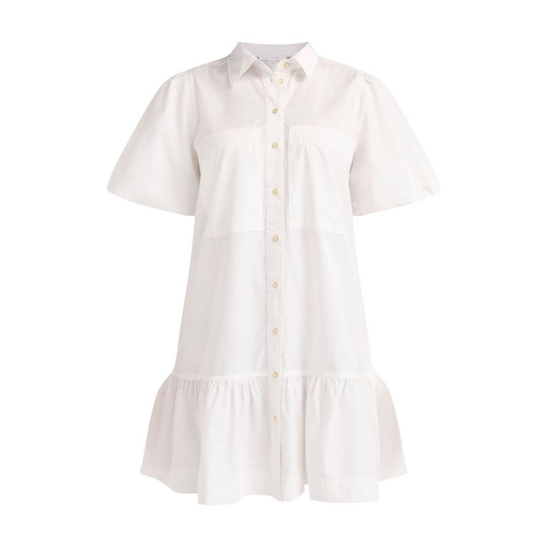 Free Assembly Women’s and Women's Plus Cotton Ruffle Mini Dress with Puff Sleeves, Sizes XS-4X | Walmart (US)