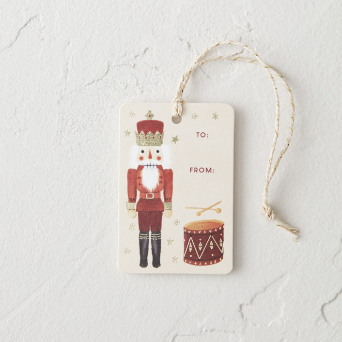 "Nutcracker" - Customizable Gift Tags in Red by BERNADETT URBANOVICS. | Minted