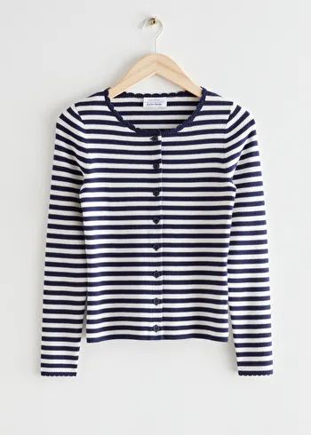 Striped Scallop Cardigan | & Other Stories (EU + UK)