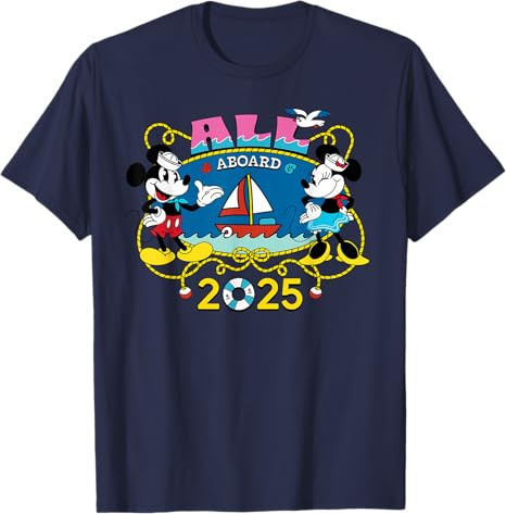 Disney Cruise Family Group Vacation Matching All Aboard 2025 T-Shirt | Amazon (US)