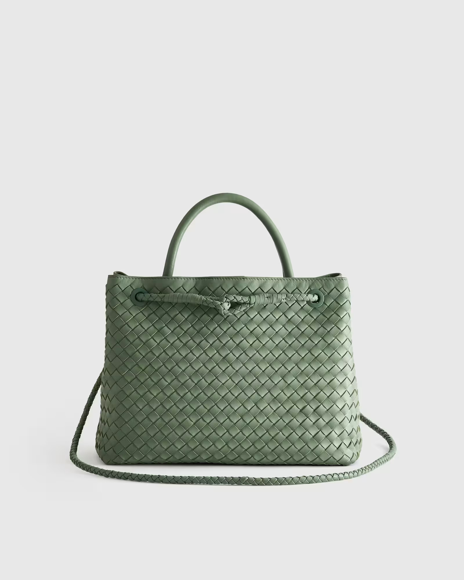 Italian Leather Handwoven Satchel | Quince