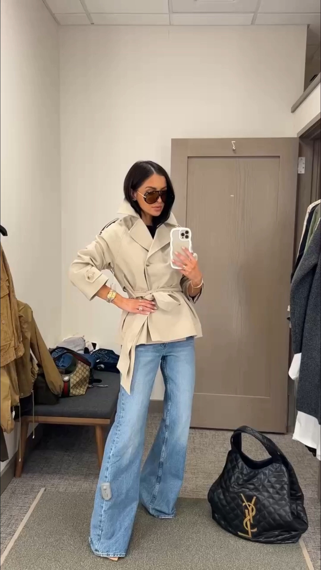 Nordstrom anniversary sale picks I’m buying 
Mother kick it jeans wearing a 24 - my favorite pair from the #NSALE
Nordstrom cropped trench coat wearing an XS

#LTKSaleAlert #LTKSeasonal #LTKOver40
