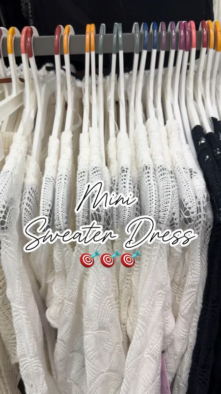 The cutest mini sweater dresses from Target!🎯 These would make the perfect lightweight swim cover up for your next vacation! Love the little detail in the back! 

Follow me for more affordable fashion and Target finds! 

#LTKStyleTip #LTKFindsUnder50 #LTKOver40