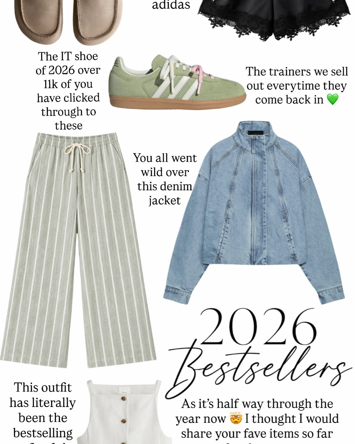 2026 faves and bestsellers ✨

Tags: Summer outfits, casual outfit, city break style, holiday outfits, date night looks, Ibiza outfits, Zara style,trending outfits, elevated casual, neutral style, Zara outfit, outfit formula, style tips, capsule wardrobe, chic, what to wear, Miu Miu bag

#LTKunder100 #LTKSeasonal #LTKbasics #LTKcapsule  #LTKvacation  #LTKholiday

#LTKsummer