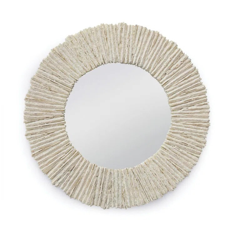 Slate Mirror Round, Natural, 36"H (21-1073NAT 504X304) | Wayfair North America
