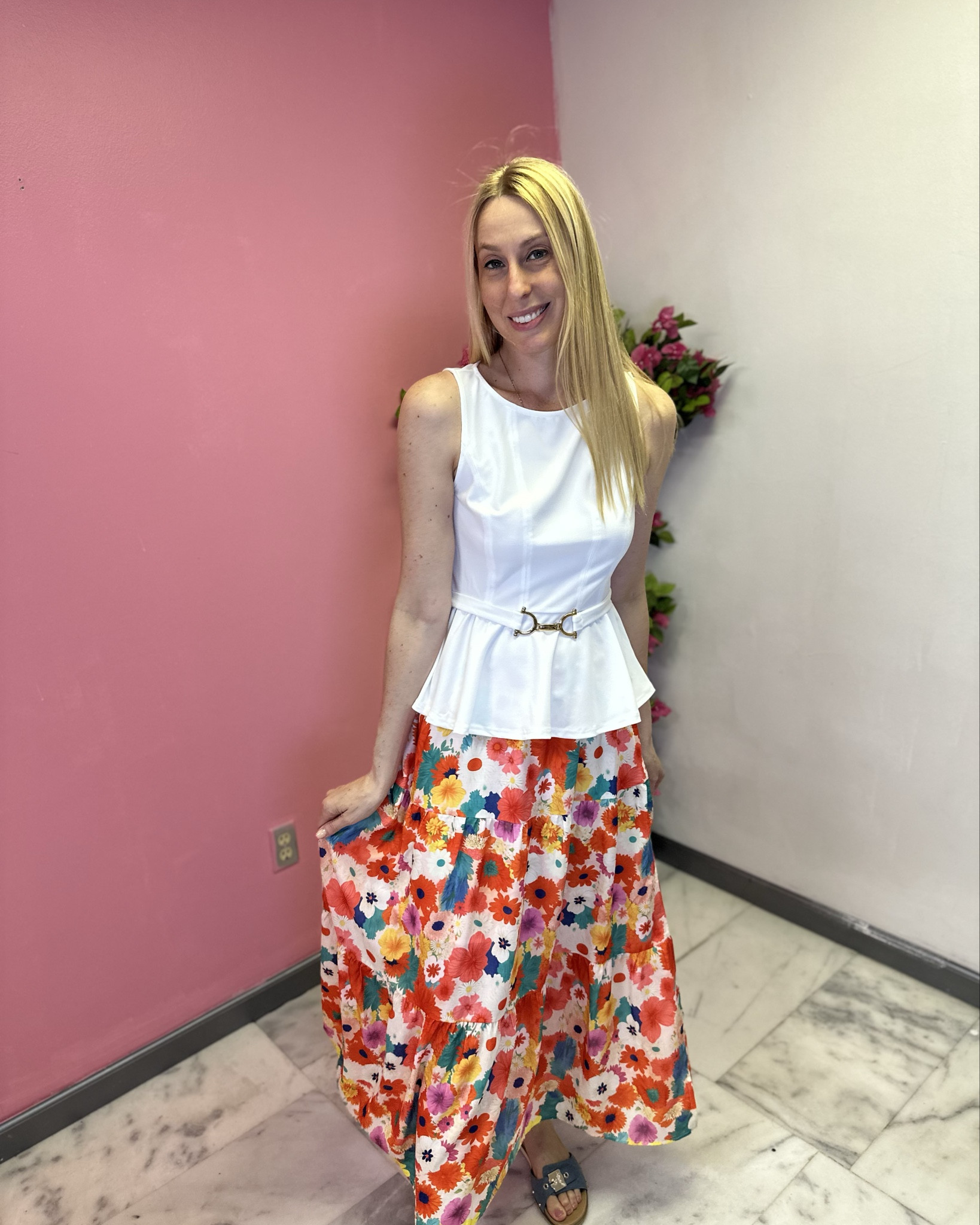 Spring has sprung in this cute outfit 
🤍 a fun fit for church or work 
🤍 the top has a lot of stretch and the skirt has stretch at the waist
🤍 fits true to size, wearing size small and I am 5’10”
🤍 Amazon fashion under $50 find


#LTKWorkwear #LTKTall