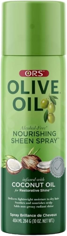 ORS Olive Oil Nourishing Sheen Spray infused with Coconut Oil 10 Ounces (Pack of 4) | Amazon (US)