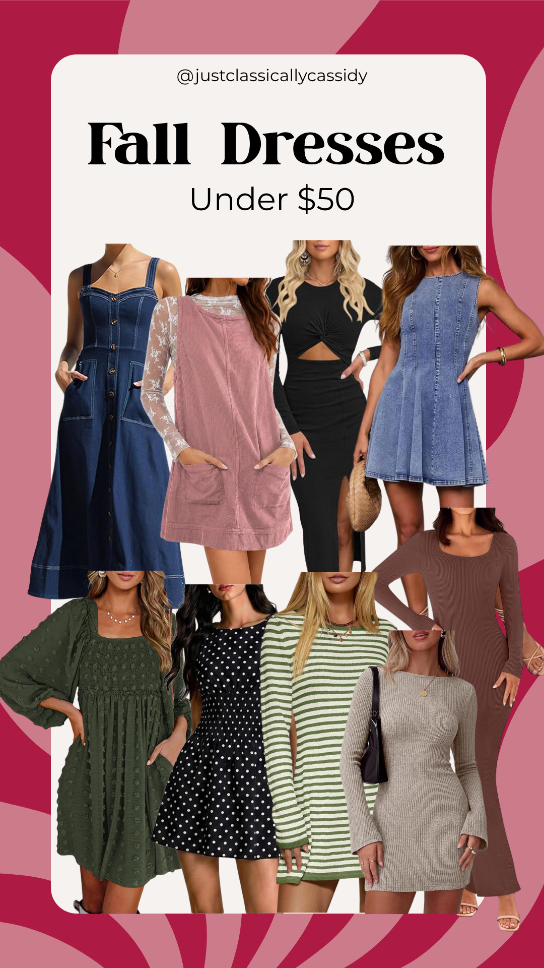 Fall dresses under $50!! So many cute options for this time of year🤎






fall dresses, fall fashion, fall outfits, affordable dresses, casual fall dresses, date night outfits, justclassicallycassidy 

 #LTKootd #LTKSeasonal