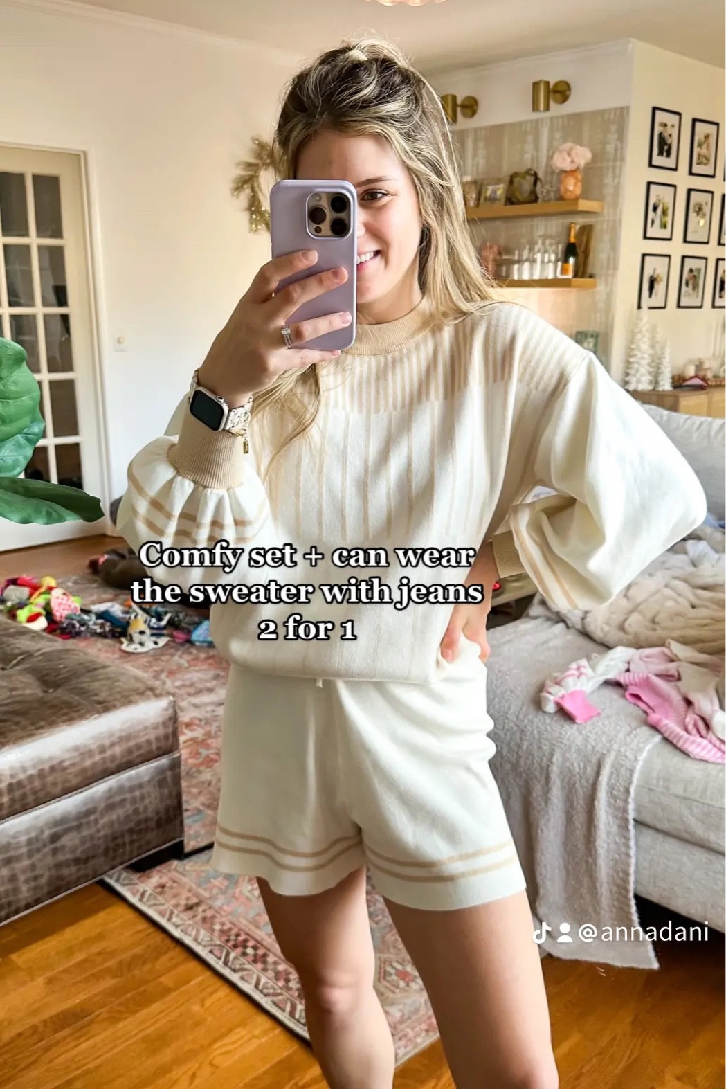 Amazon set two piece lounge set neutral tan vertical stripes sweater amazon 

#LTKunder50 #LTKstyletip #LTKsalealert