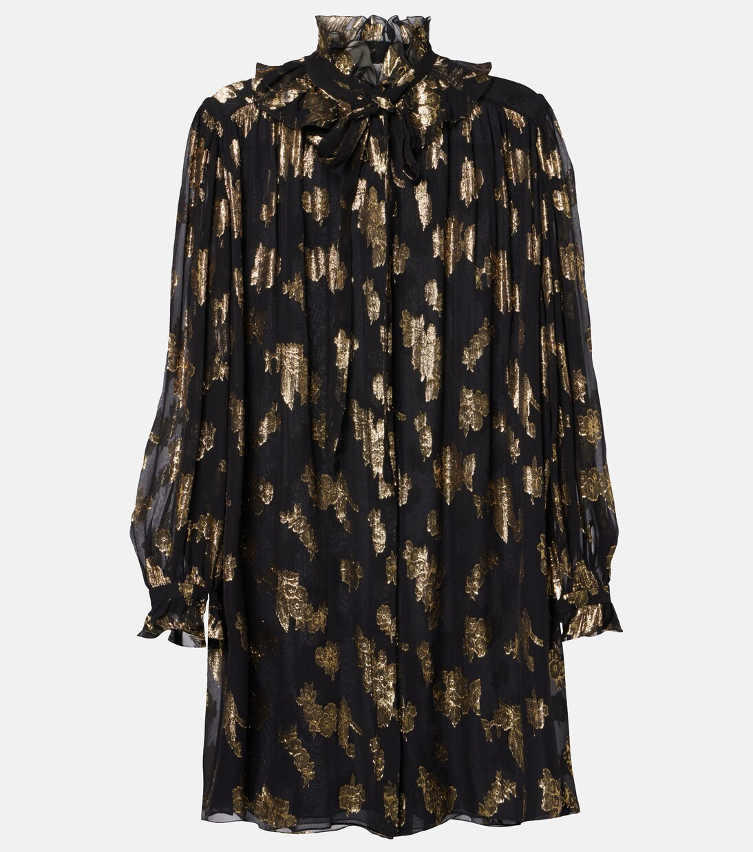 Ruffled silk-blend minidress | Mytheresa (US/CA)