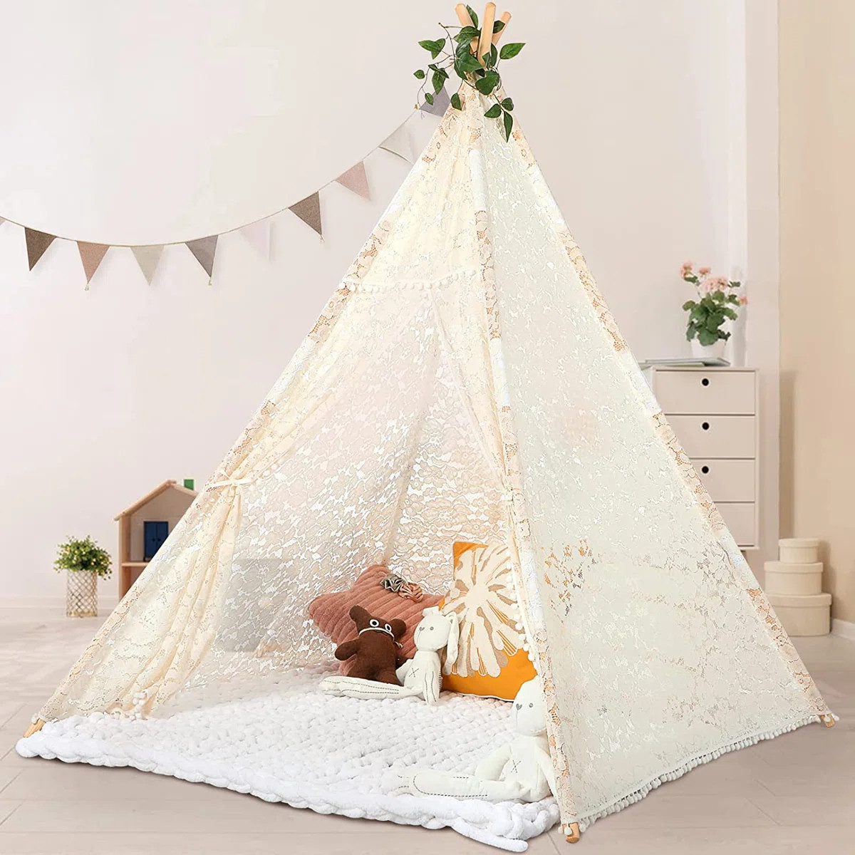 Wayfair Samples 47.2'' W x 47.2'' D Outdoor Polyester Triangular Play Tent | Wayfair North America