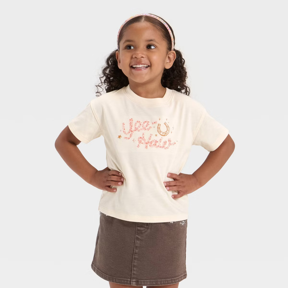 Toddler Girls' Relaxed Graphic T-Shirt - Cat & Jack™ Off-White | Target