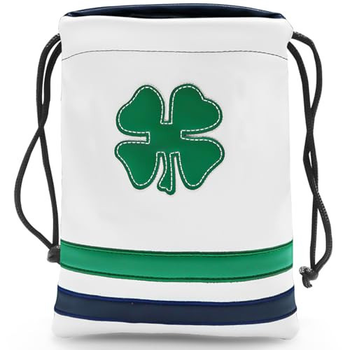 FINGER TEN Golf Valuables Pouch Ball and Tee Bag with Drawstrings for Men Women Leather Pack, Golf Bag Accessories Gift Ideas (Clover) | Amazon (US)