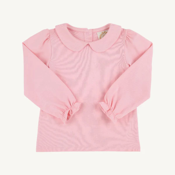 Maude's Peter Pan Collar Shirt (Long Sleeve Pima) - Sandpearl Pink | The Beaufort Bonnet Company