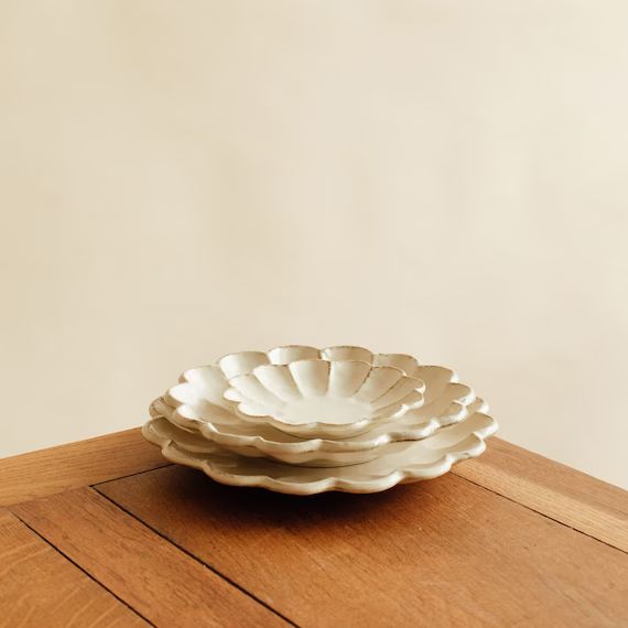 Kohyo Rinka Petal 24cm Plate  Japanese Ceramic  Rustic - Etsy | Etsy (US)